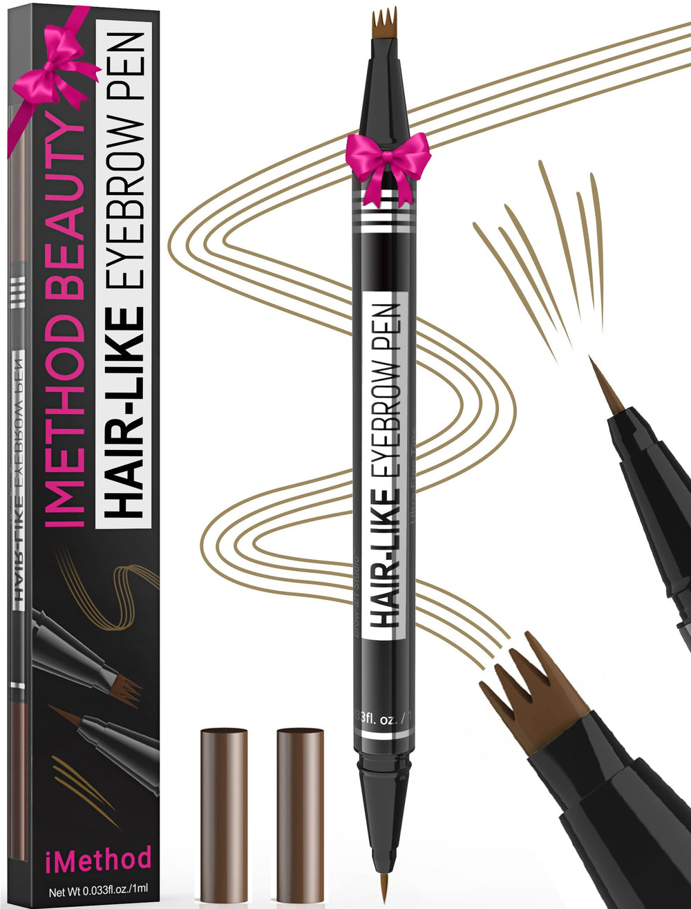 iMethod stylo-sourcils microblading 2-en-1 pour poils réalistes