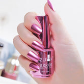 IMGDD vernis à ongles métal miroir rose pour brillance éclatante.