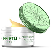 Immortal NYC Matte Styling Extreme Dry Look Pomade bottle demonstrates strong hold with a matte finish.