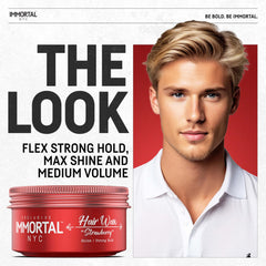 Immortal NYC Strawberry Hair Wax texture reveals creamy consistency for easy, smooth retexturizing.