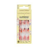 imPRESS LoveShackFancy Citrus Candy, étui d’ongles prêt à porter pour un look rapide