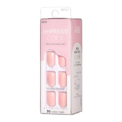 Ongles imPRESS couleur solide rose pour un look sans vernis