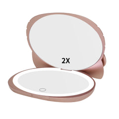 Miroir Hello Kitty avec loupe 2x et éclairage LED naturel pour des détails précis