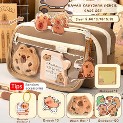 IN CHENTHY broches capybara: touches kawaii sur sac et vêtement.