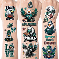 Tatouages INCOK football Aigle – ensemble de motifs colorés pour festival sportif
