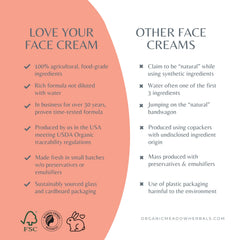 Texture riche et onctueuse de la crème visage Indian Meadow Herbals.
