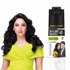 Indica Easy Shampoo application mains gants, utilisation rapide et pratique.