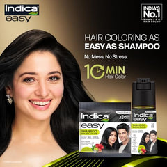Indica Easy Shampoo bouteille ergonomique, prise en main facilitée pendant l'application.