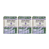 Indigo Wild Zum Goat's Milk Soap Lavender-Mint bar closeup with creamy, gentle lather.