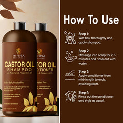 Massage cuir chevelu avec INFINA ESSENTIALS, sensation de fraîcheur.