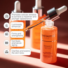 La pipette du sérum Infinitek Paris permet une application précise.