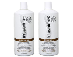 Infusium 23 Pro 23 pack de deux bouteilles, prêt pour une routine nourrissante.