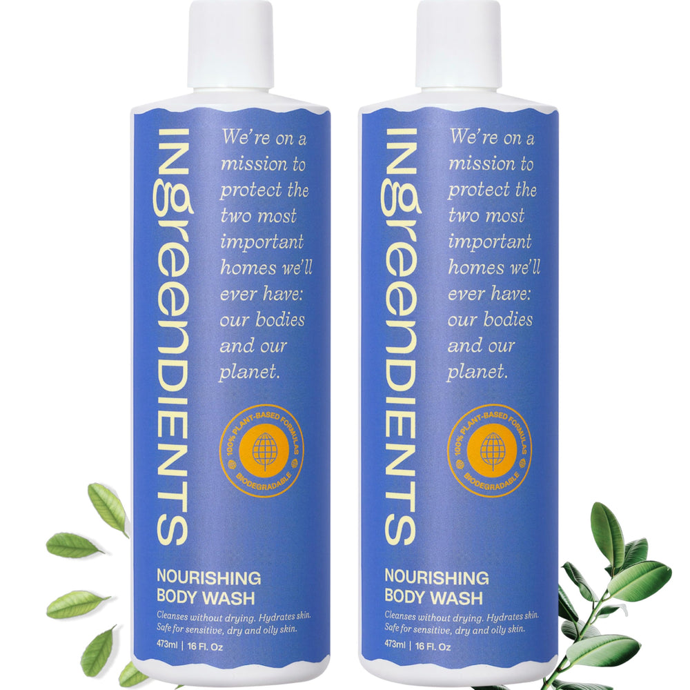 Gel douche Ingreendients, bouteille vue de face, hydratation douce pour peaux sensibles