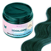 Pot INH couleur éméraude pour cheveux, soin temporaire et vibrant.