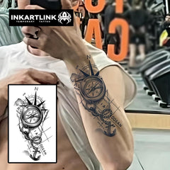 INKARTLINK compas tatouage semi permanent facile à appliquer en 30 secondes.