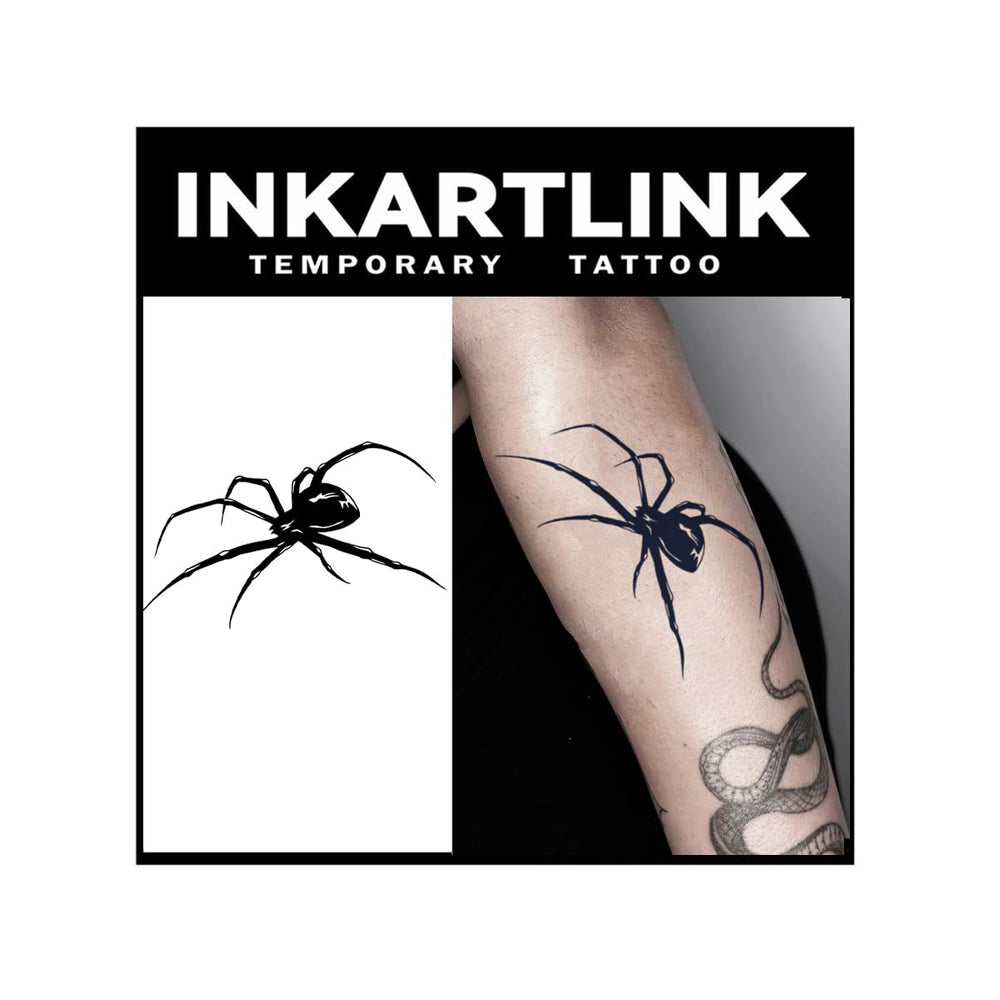 INKARTLINK Tattoo Tech design araignée, rendu réaliste et durable sur la peau.