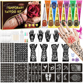 Kit InkForge complet pour tatouages temporaires, look personnalisable.