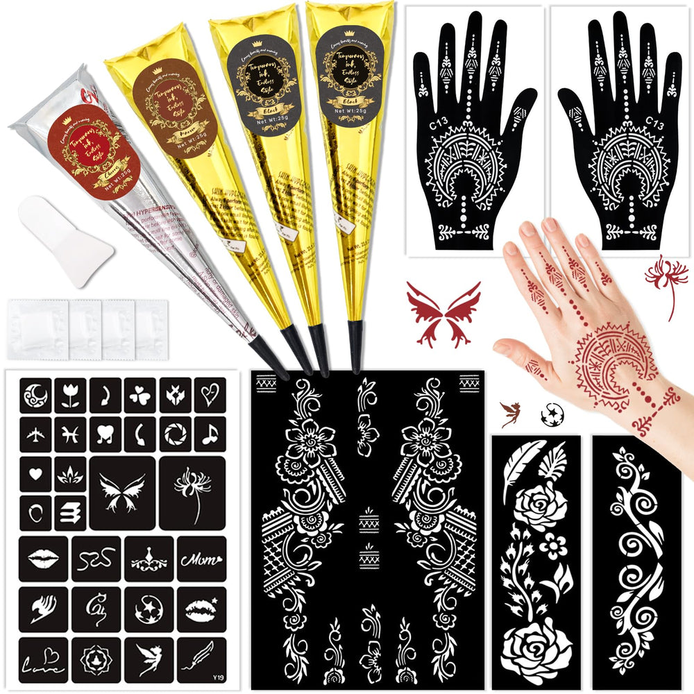 Kit InkForge tatouages temporaires prêt à l’emploi, emballage clair pour démarrer rapidement