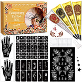 InkForge kit tatouages temporaires avec 77 motifs pour événements.