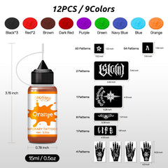 InkForge pochoirs tatouage temporaire 130 designs pour créativité rapide.