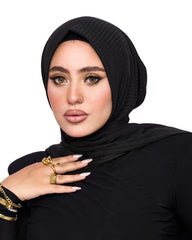 INKY Turbans hijab instant noir, prêt à porter rapide et élégant.