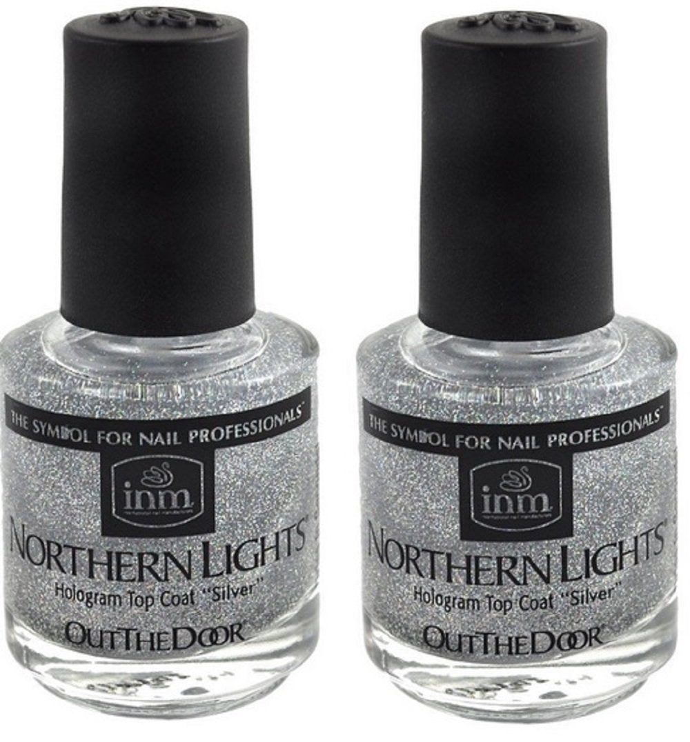 Vernis INM Northern Lights holographique argenté pour une manucure lumineuse