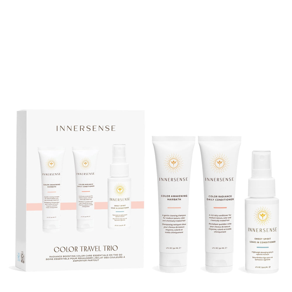 INNERSENSE Shampoing Color Travel – bouteille, nettoyage doux et préserve l’éclat couleur.