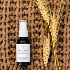 INNERSENSE huile traitante naturelle, ingrédients fleurs, rituel pour cheveux doux