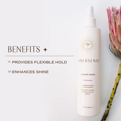 INNERSENSE I Create Finish Finishing Spray delivers long-lasting hold with natural shine