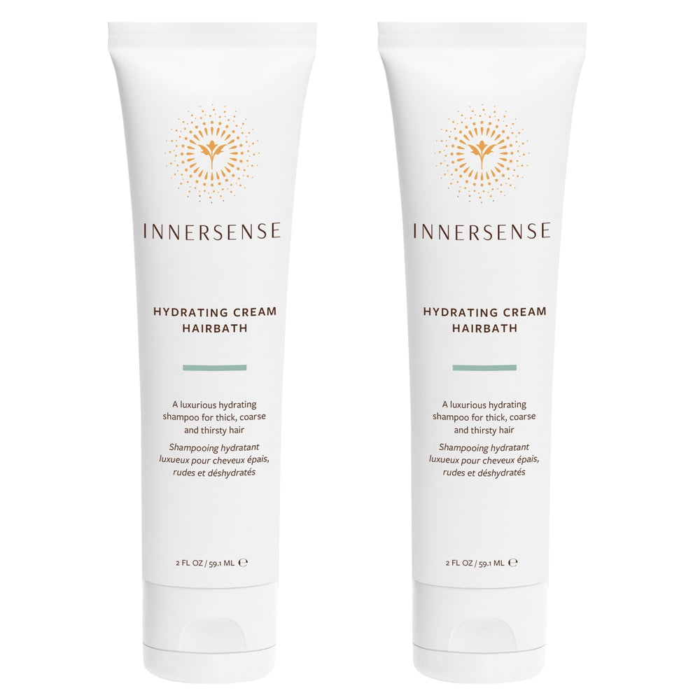 INNERSENSE Hydrating Cream Hairbath bottle promotes moisture for dry scalp