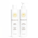 INNERSENSE Shampoing Naturel Clarte Calme: bouteille claire, nettoie en douceur et apaise les sensibilités capillaires.