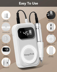 Innoworld meule-ongles-electrique-45000rpm, offre une performance rapide et précise.