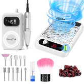 Innoworld set-meulage-ongles-portable, kit pratique pour meuler et polir les ongles à domicile.