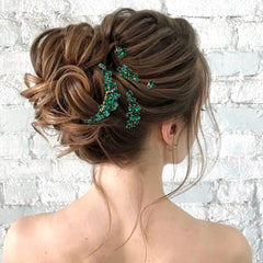 inSowni barrette cheveux vert émeraude, fixation fiable pour un style épuré.