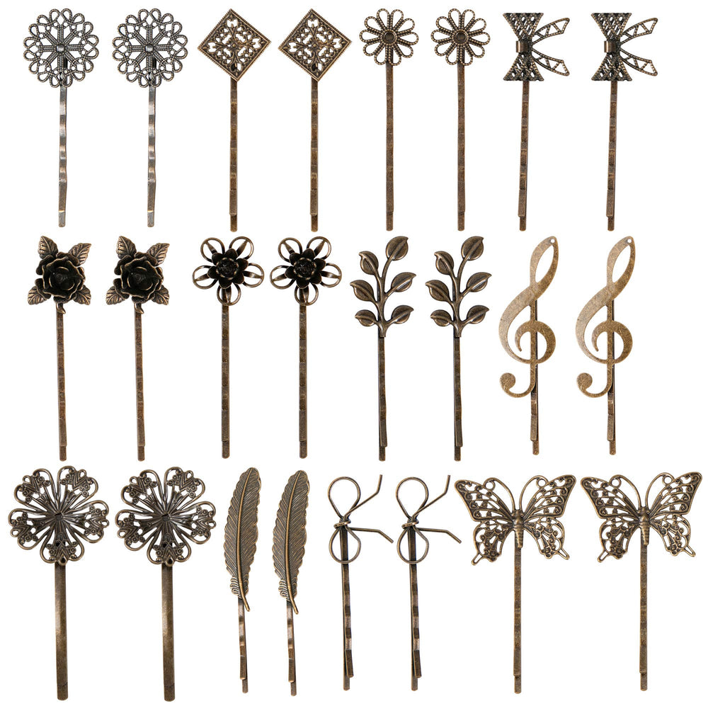 Broche cheveux insowni feuille bronze vintage pour un look sophistiqué.