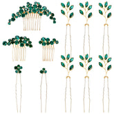 inSowni coffes vert emergée laterales, accessoire élégant pour chignon raffiné.