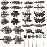 inSowni pinces crocodile bronze gothique, ensemble polyvalent pour cheveux