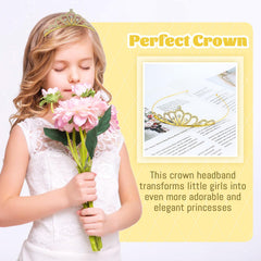 inSowni couronne or étincelante pour fêtes et mariages.