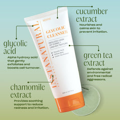 InstaNatural nettoyant glycolique – potentiel effet anti‑âge sur le teint