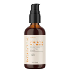InstaNatural Sérum Hyaluronique en bouteille pipette, hydratation en profondeur