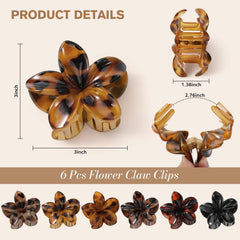 Interesse pinces fleurs hawaïennes tortue, détail résine durable pour toutes les coiffures.