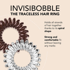 Invisibobble Original, serre-cheveux spirale marron Pretzel, style discret et maintien.