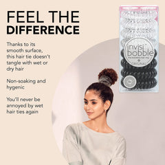 L'invisibobble Original spirale queue de cheval usage montre une attache légère et fiable.