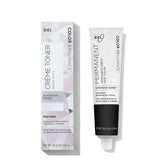 Ion Bright White Crème Déjaunisseur Platinum Pearl sur la bouteille, application fluide.