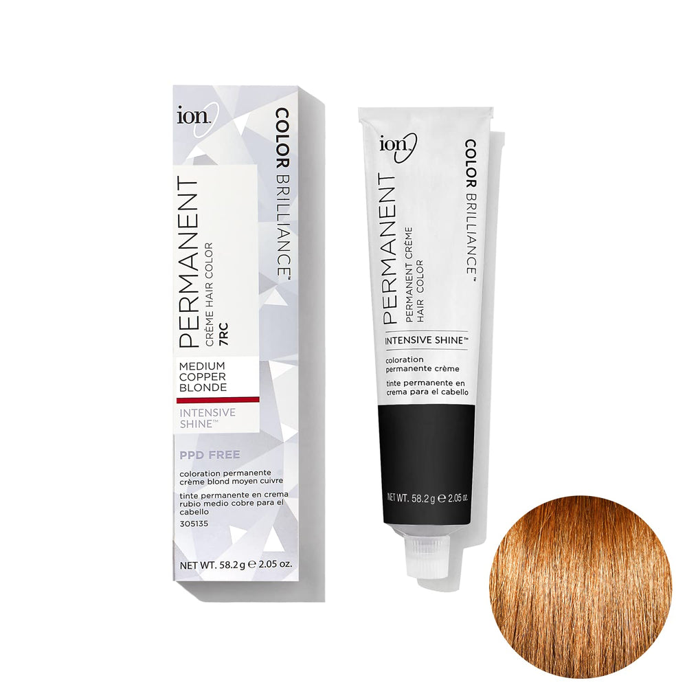 Ion Coloration Permanente Crème Cheveux Cuivre Blond flacon élégant pour application à domicile