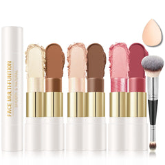 IONSGAKO kit sticks contour crème, aperçu des 6 couleurs pour sculpter les traits.
