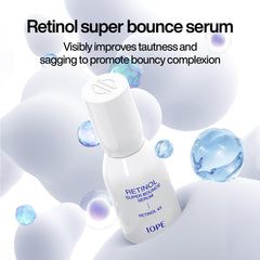 IOPE Sérum Super Bounce — goutte prête à être appliquée sur le visage.