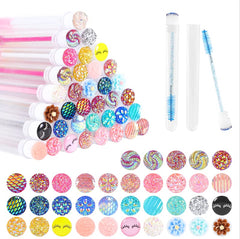Ipien spoolie cils embouts paillettes colorées arc-en-ciel utilisables au quotidien.