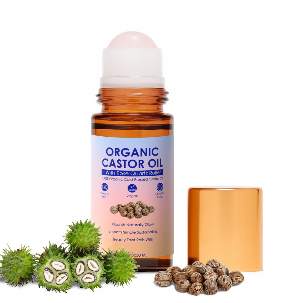ipxkwll huile ricin bouteille-roll-on: soin naturel pour cheveux et peau, hydratation ciblée.