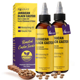 IQNATURAL deux flacons d'huile de ricin noir 113 g pour cheveux et peau nourris.